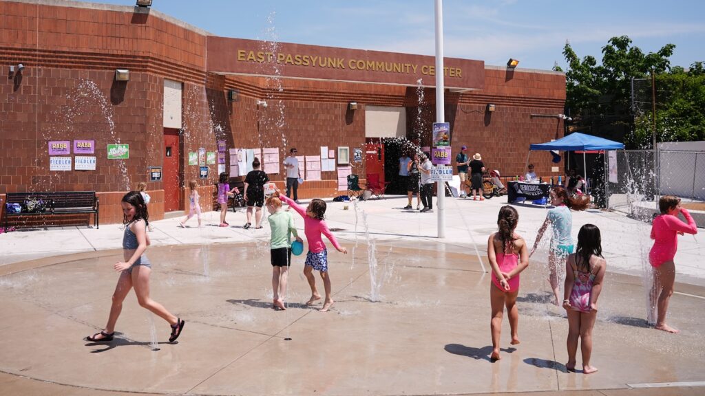 Pennsylvania Elections 2026 Children play outside a polling place at the East Passyunk Community Center in Philadelphia, Tuesday, May 19, 2026.
