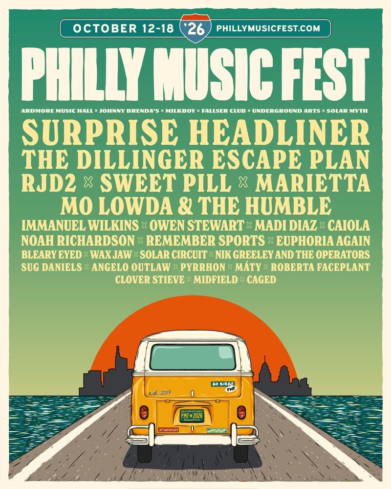 The Philly Music Fest 2026 lineup poster