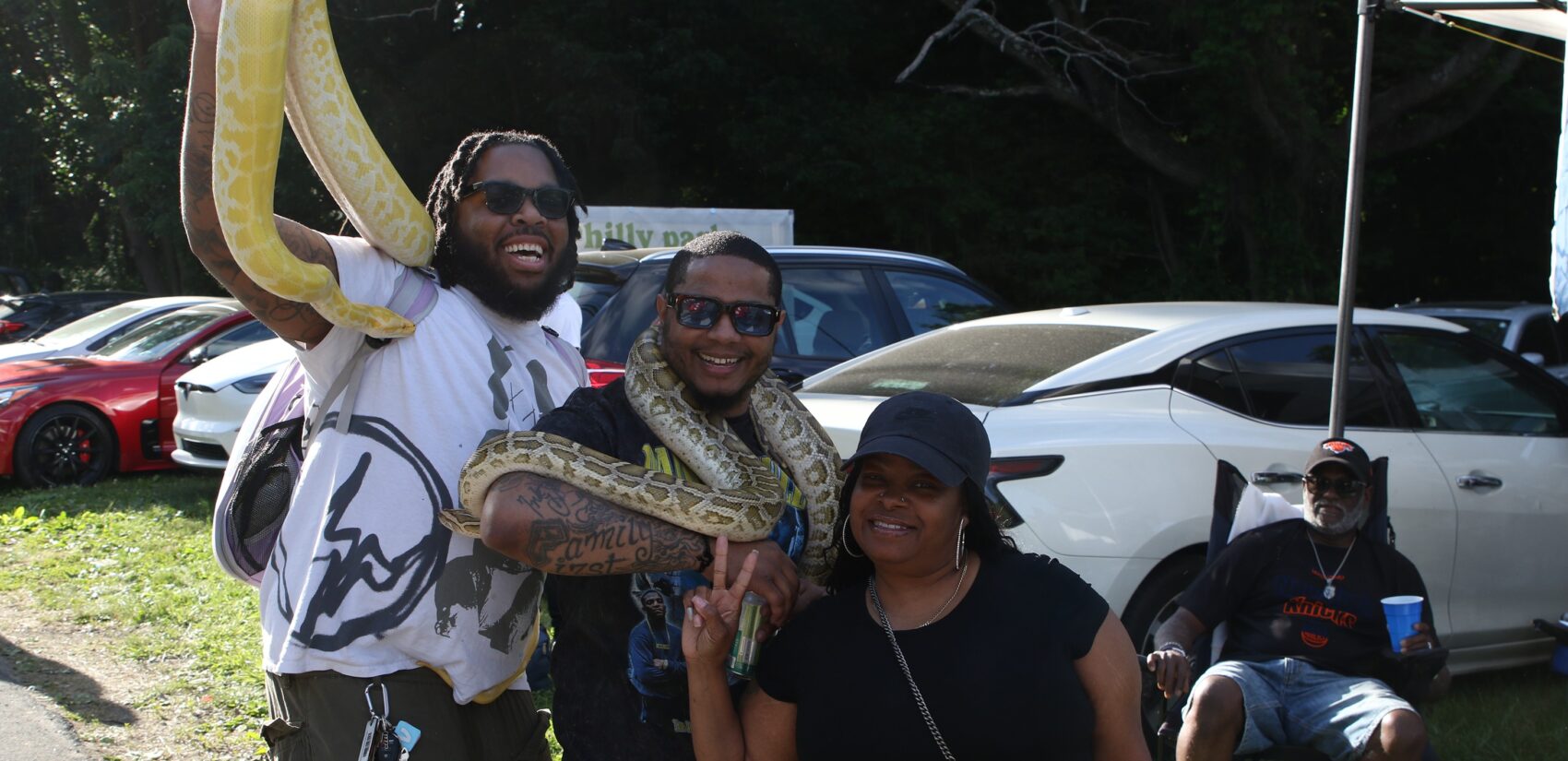 Nylah the Snake at Roots Picnic