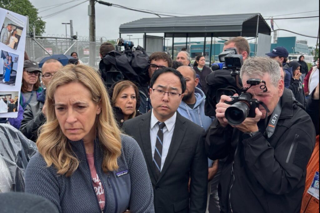 Mikie Sherrill, Andy Kim and others at Delaney Hall