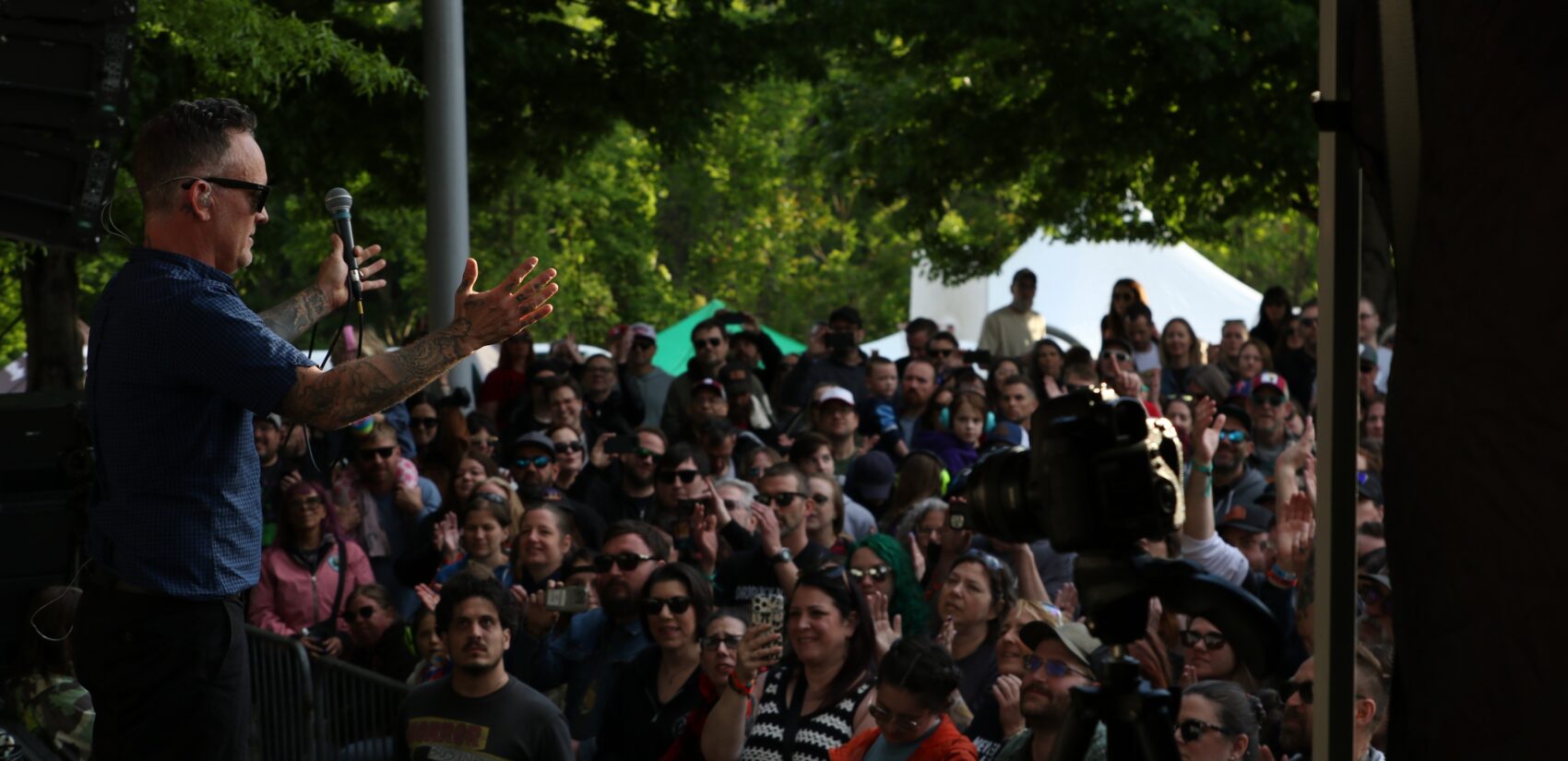 Dave Hause looks out to the crowd