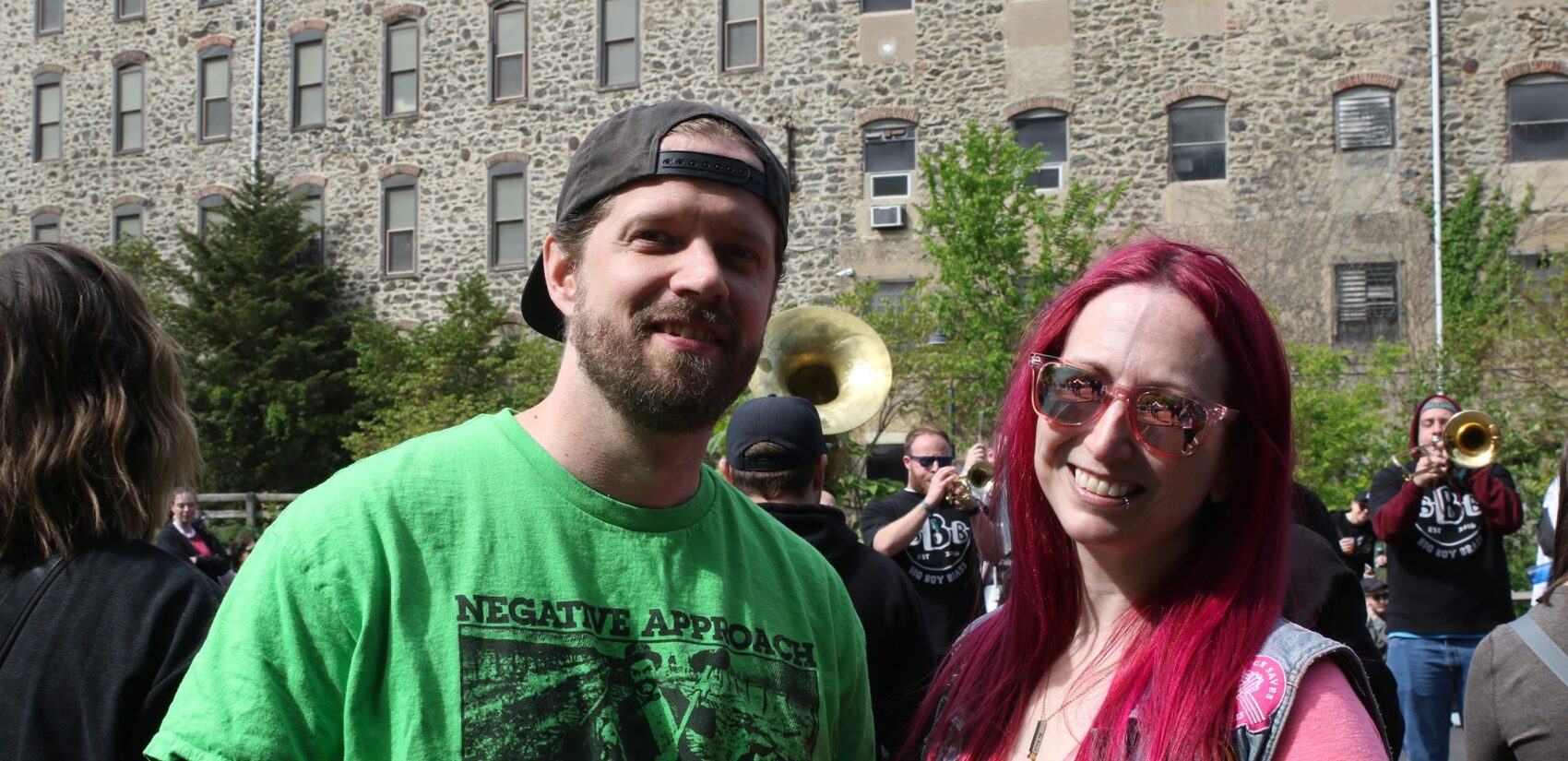 Erik Booker and Mary Kennedy smile