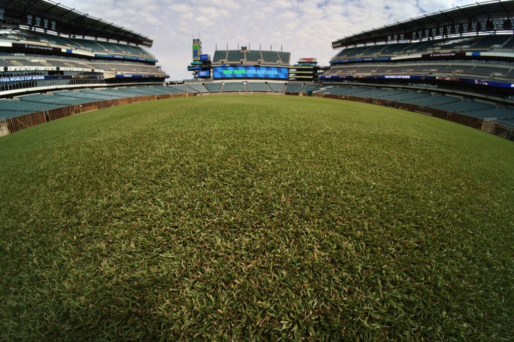 2026 05 13-e lee-philadelphia lincoln financial field-world cup grass wide angle a closeup view of the turf at the stadium