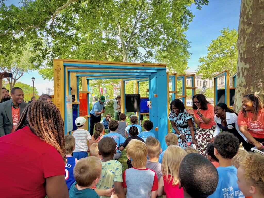 Children playing at Sister Cities Park