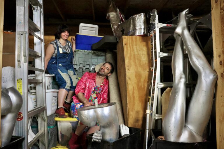 Costume designer Rebecca Kanach and Rose Jarboe of the Bearded Ladies Cabaret