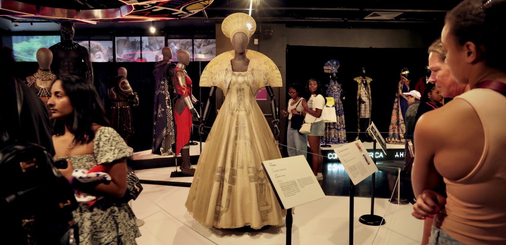 Costumes on display at the exhibit