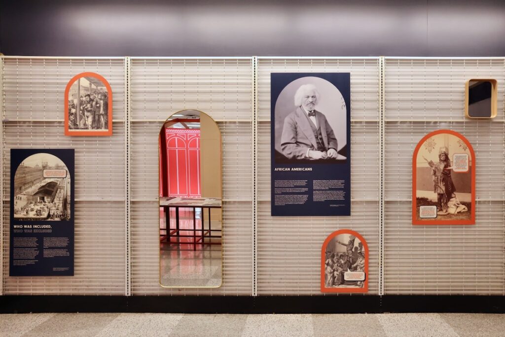 Display of those excluded from the pavillion at the time