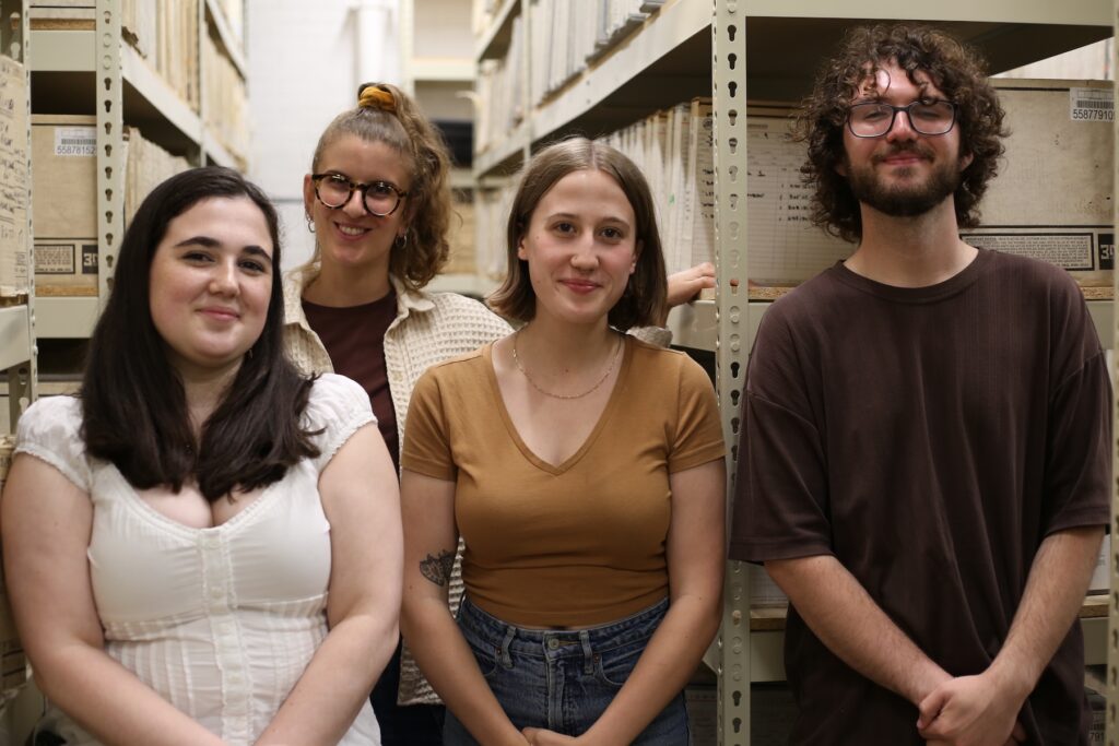 drexel-sigma-sound-cs-062126-08 Adriana Criswell, professor Monika Julien, Harper Risch and Hayden Clark pose