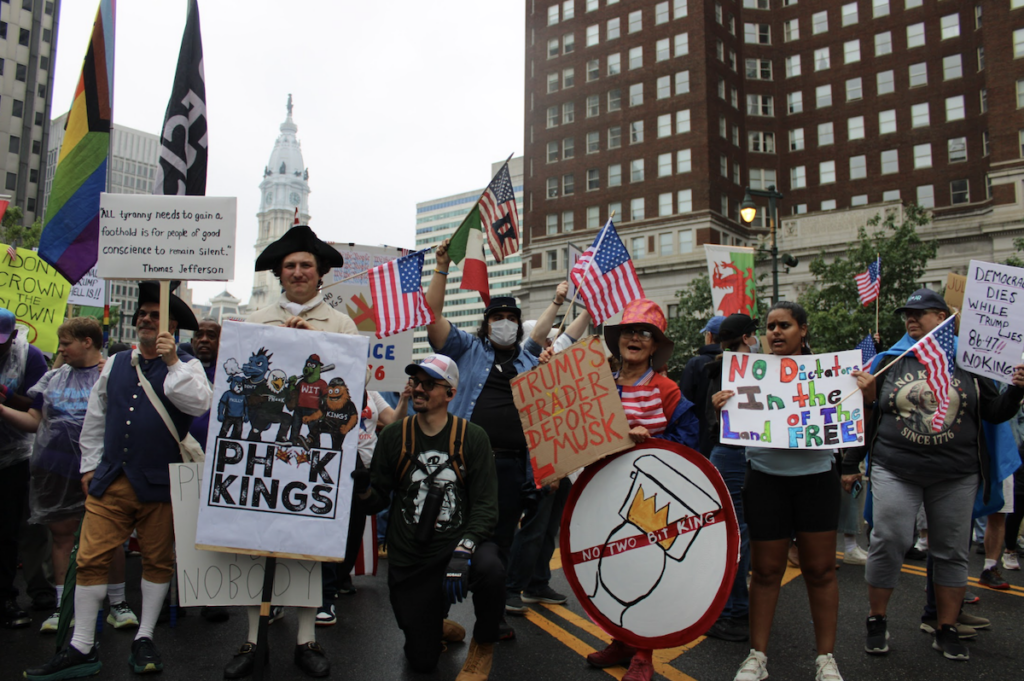 Tens of thousands of people marched on Saturday, June 14, 2025