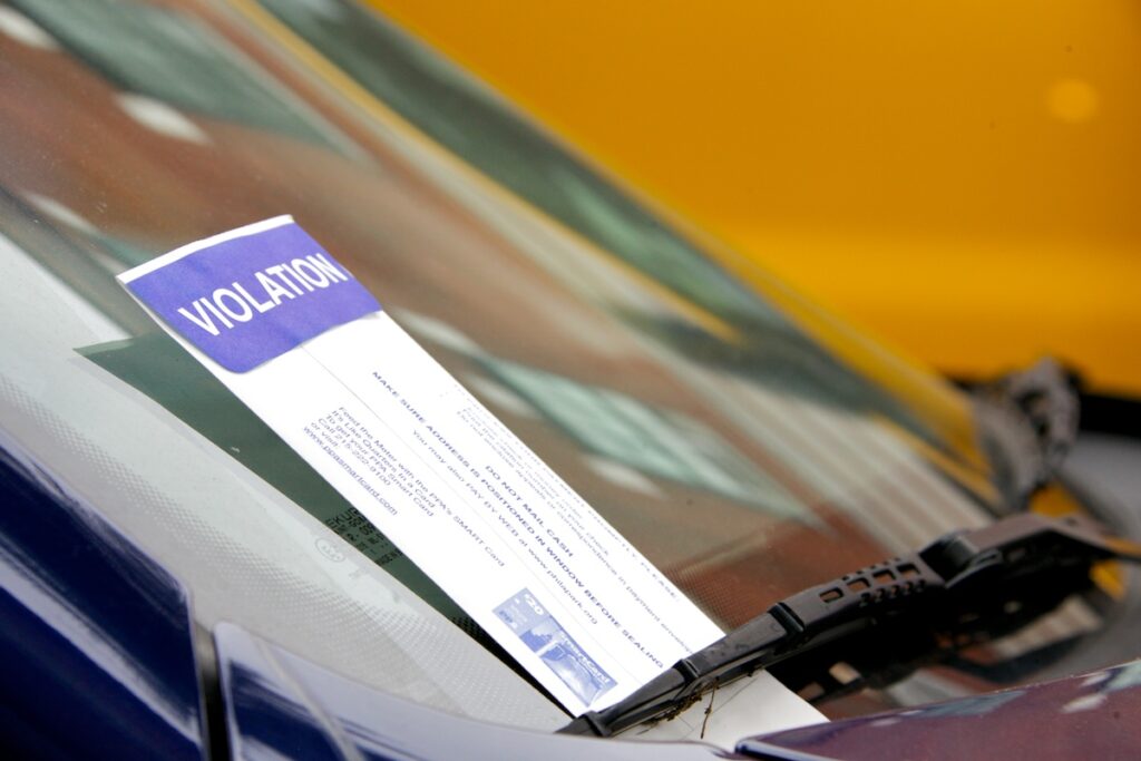 Philadelphia Parking Authority tickets issued to violators A car with a Philadelphia Parking Authority ticket placed under the windshield wiper.