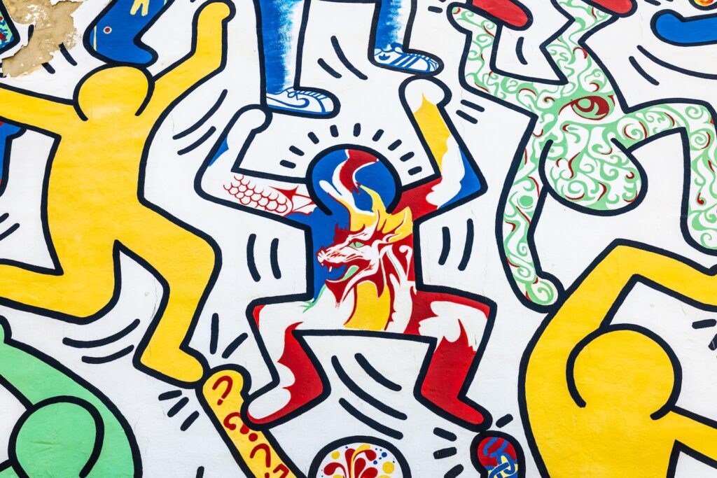 07 01 2026 k paynter we the youth mural-3 A close up of the ''We the Youth'' mural by artist Keith Haring in South Philly's Point Breeze neighborhood