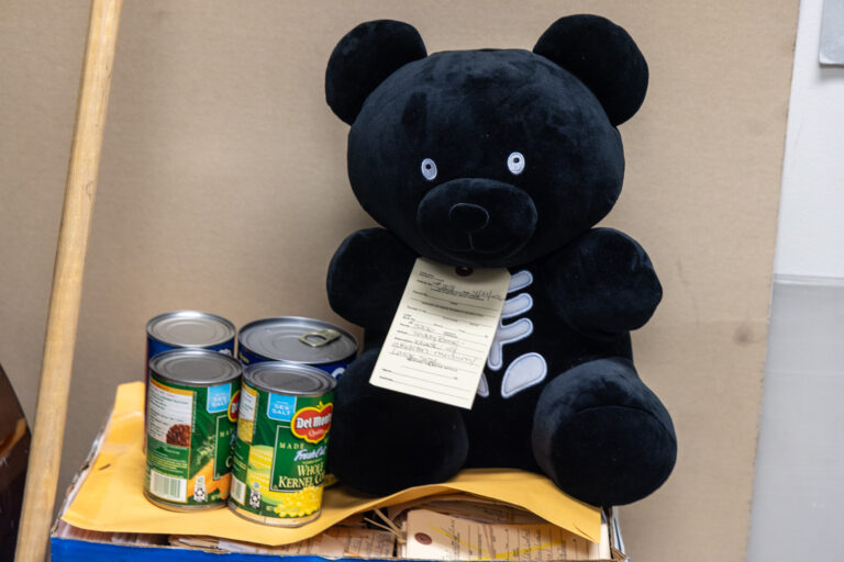 A teddy bear that was left behind on SEPTA Regional Rail