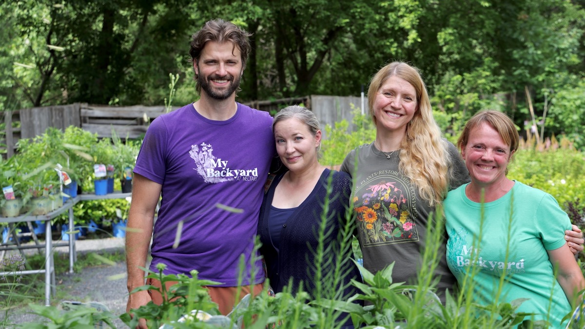 Members of the Hopewell New Jersey Native Plant Swap group pose for photo