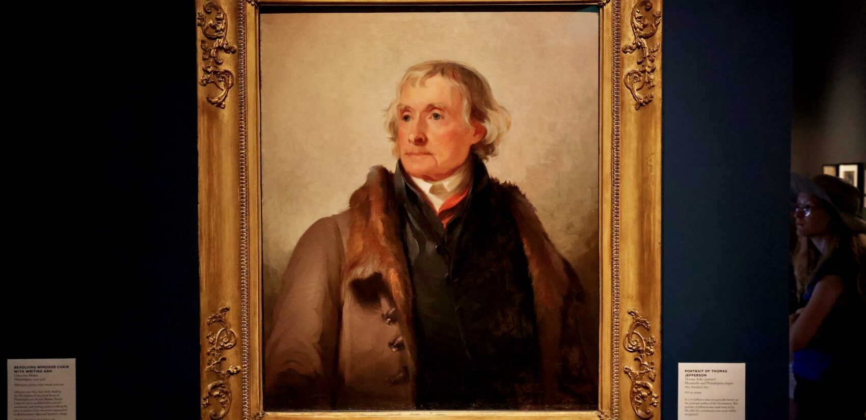 A portrait of Thomas Jefferson painted by Thomas Sully in 1830 is on display at the American Philosophical Society