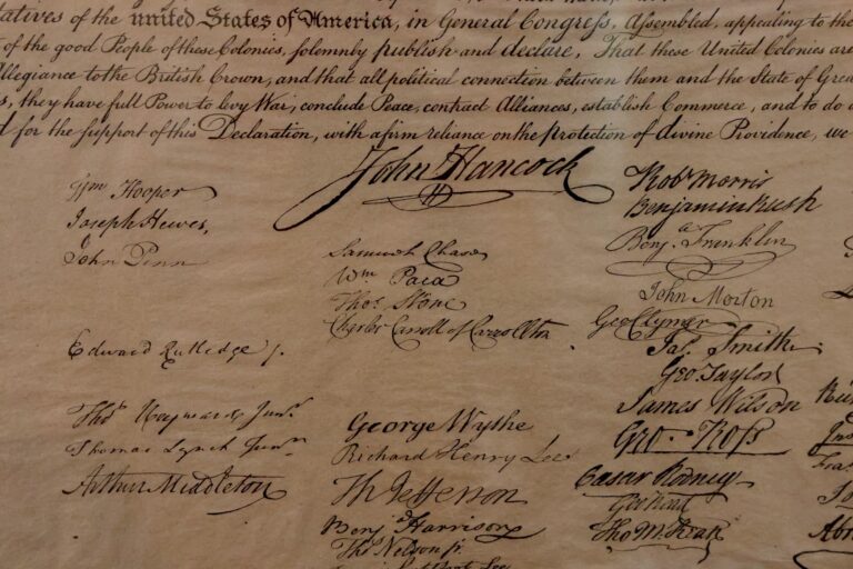 Peter Force's 1833 copy of the Declaration of Independence