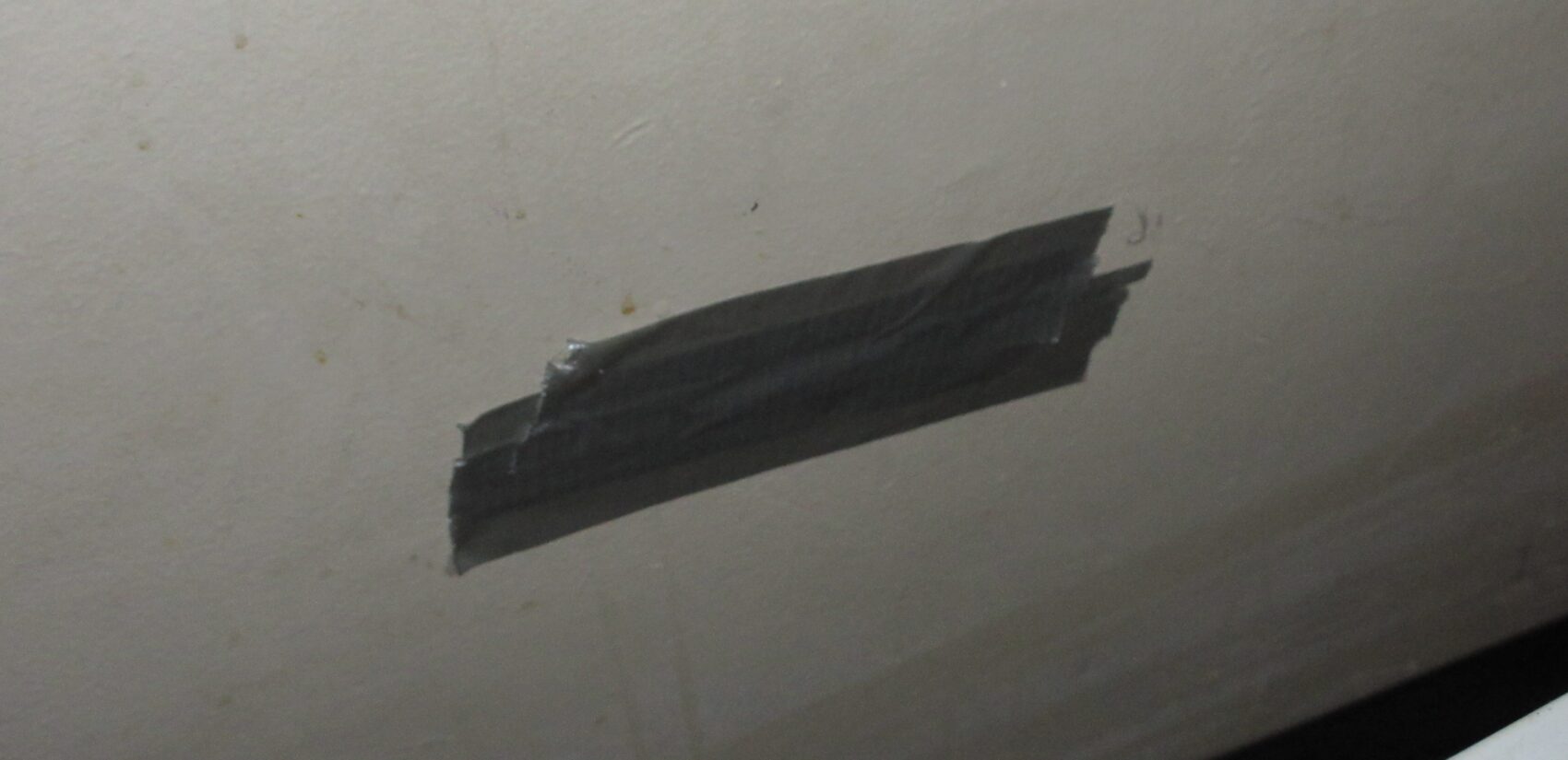 duct tape on a wall
