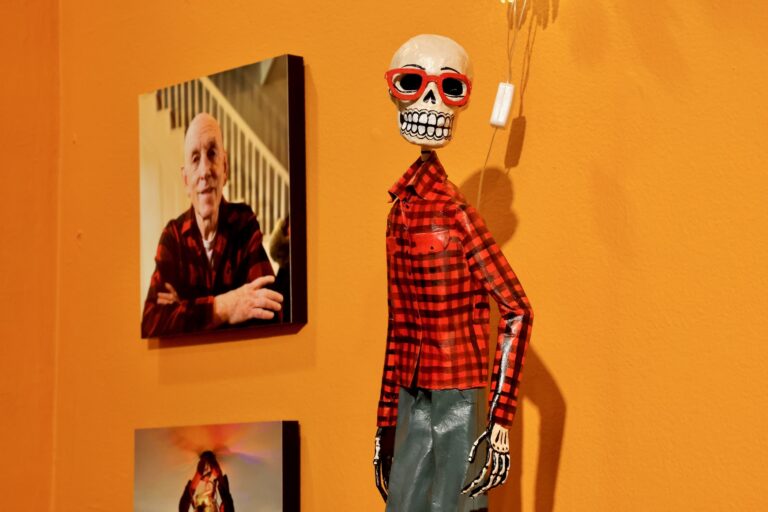 Isaiah Zagar's friend and collaborator Warren Muller is depicted in ''Living Through Death: Works by Ivette Chaires''