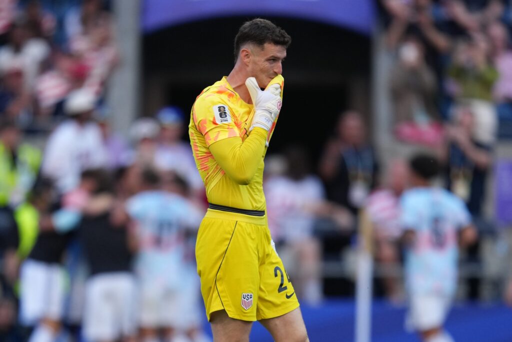 United States’ Matt Freese reacts