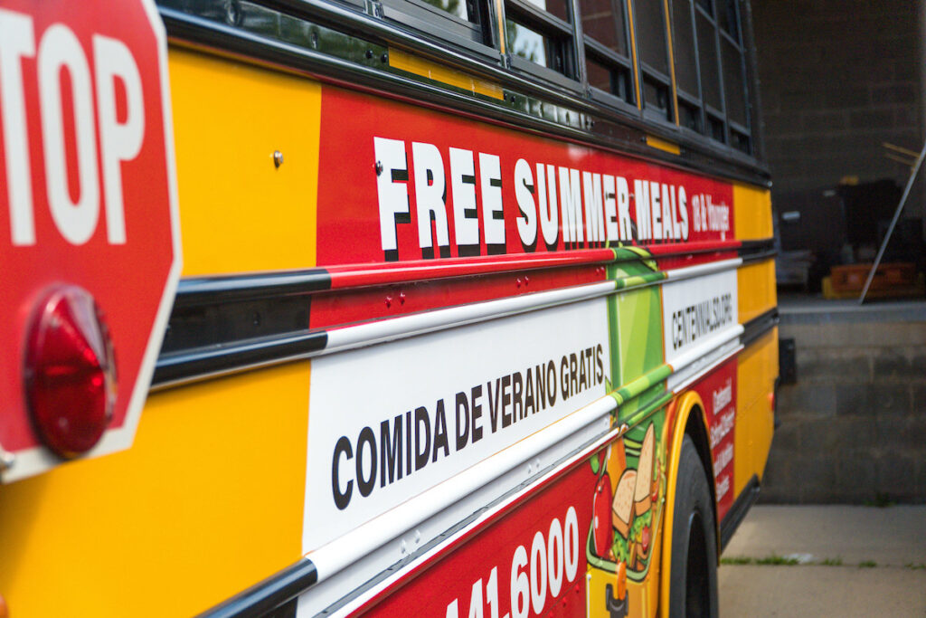 Side of Centennial School District Mobile Lunch Bus