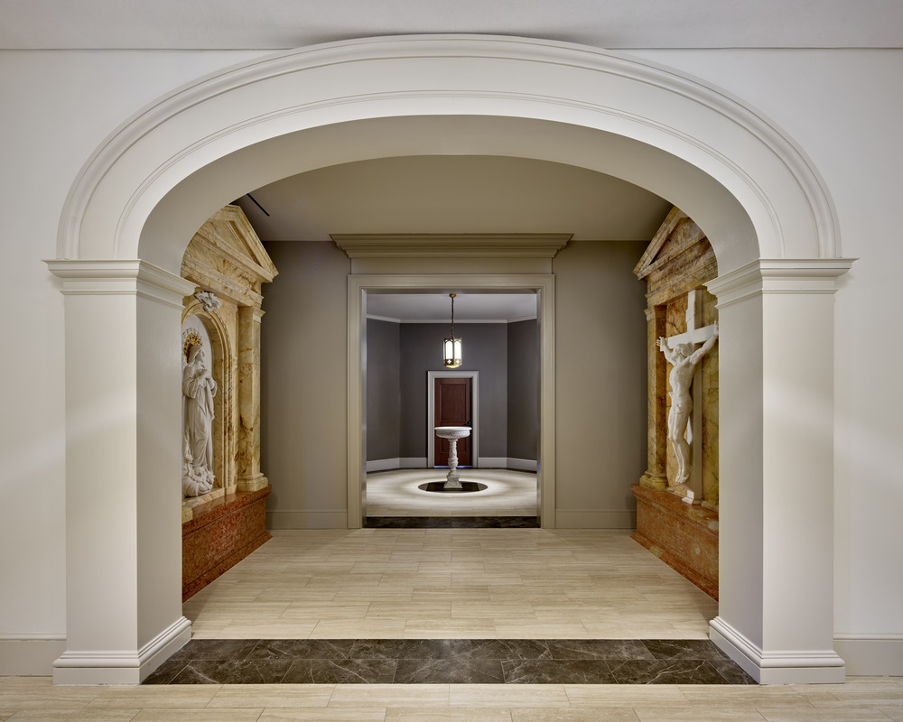 The inside of Immaculate Conception Chapel at St. Charles Borromeo Seminary 