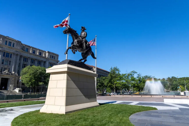 Caesar Rodney's statue is now in Washington, D.C.'s Freedom Plaza