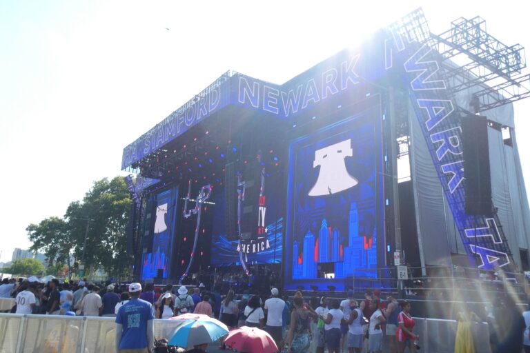 Infinity Song on stage performing on July 4 concert.