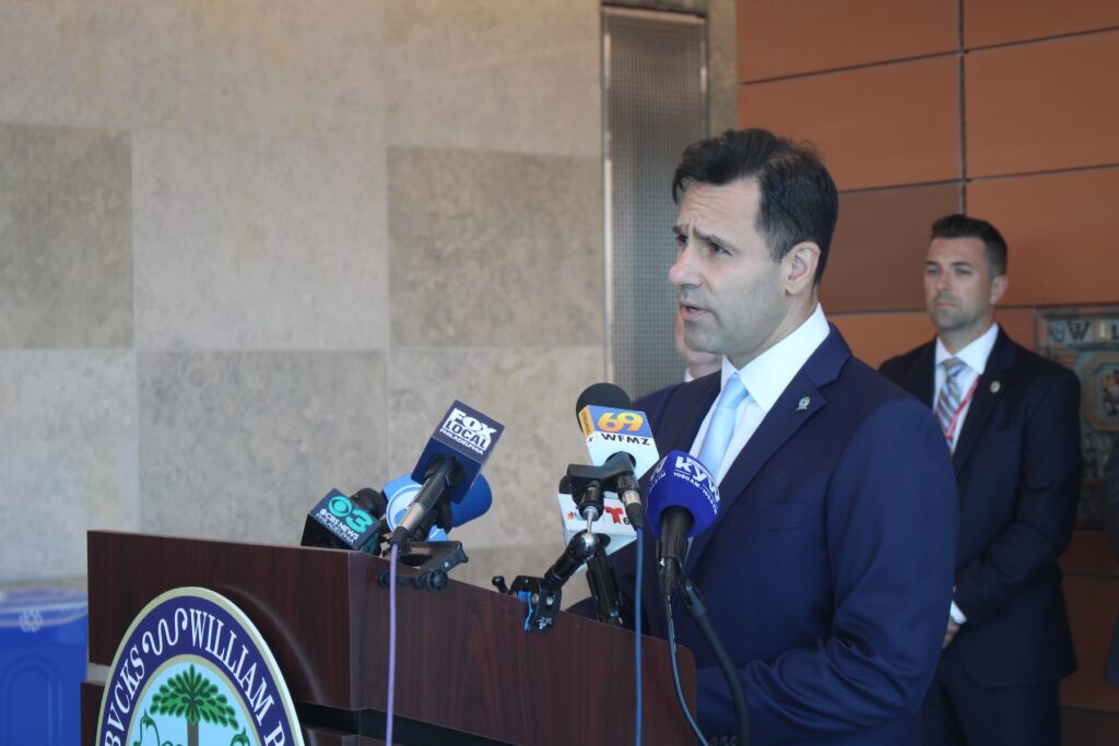 Bucks County District Attorney Joe Khan announces charges