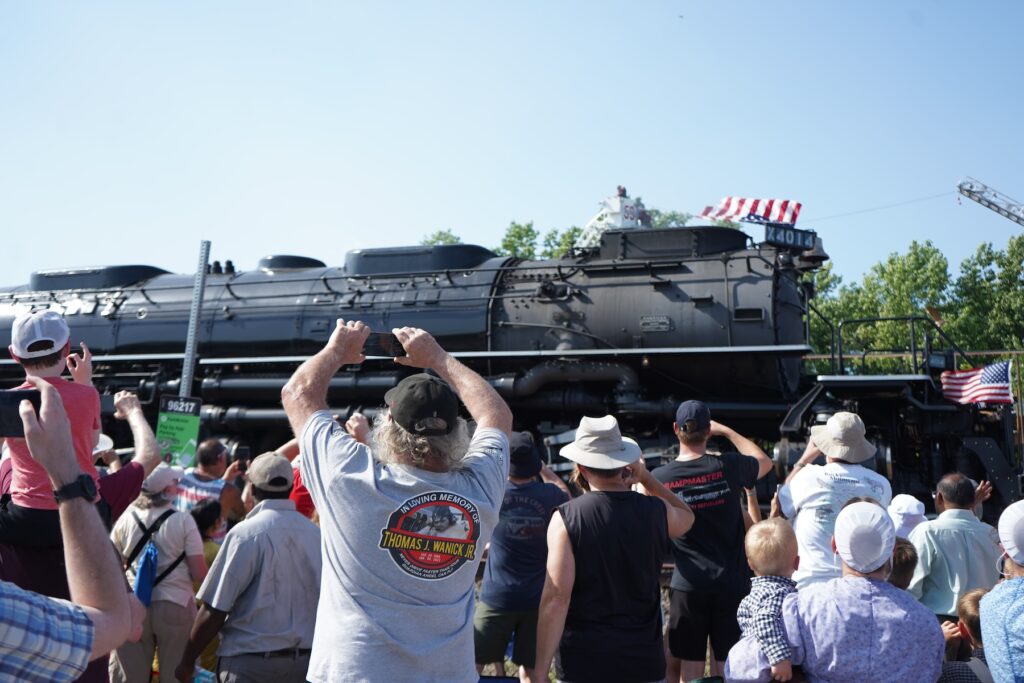 pottstown-train-kc-070226-01 Spectators cheered and yelled as Union Pacific's Big Boy No. 4014 arrived