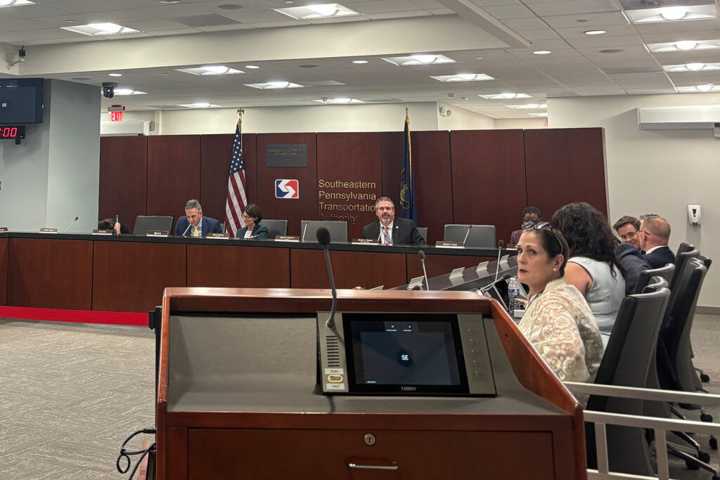 SEPTA meeting at their headquarters.