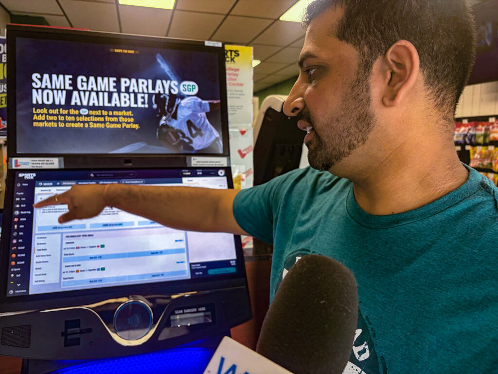 shiv-patel-cbarrish-2026-07-22 Shiv Patel shows how to use the sports betting kiosk