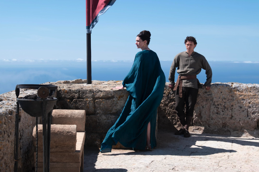 Anne Hathaway and Tom Holland in The Odyssey.