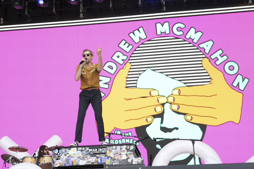 Andrew McMahon in the Wilderness performs during the 2023 Bonnaroo Music and Arts Festival 