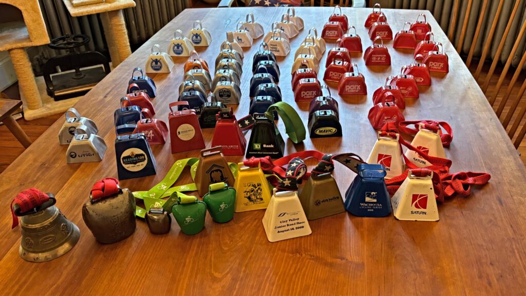 Cycling cowbells from Manayunk couple John Carpenter and Julie Heberle's collection