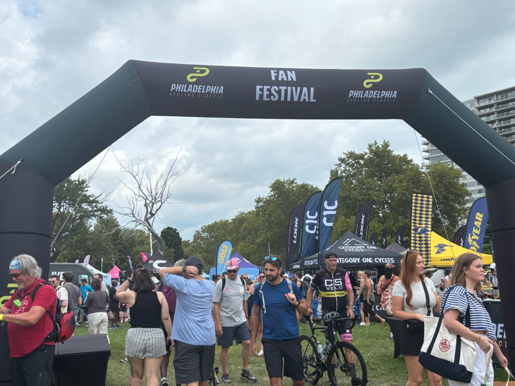 One of the entrances to the Philadelphia Cycling Classic Fanfest