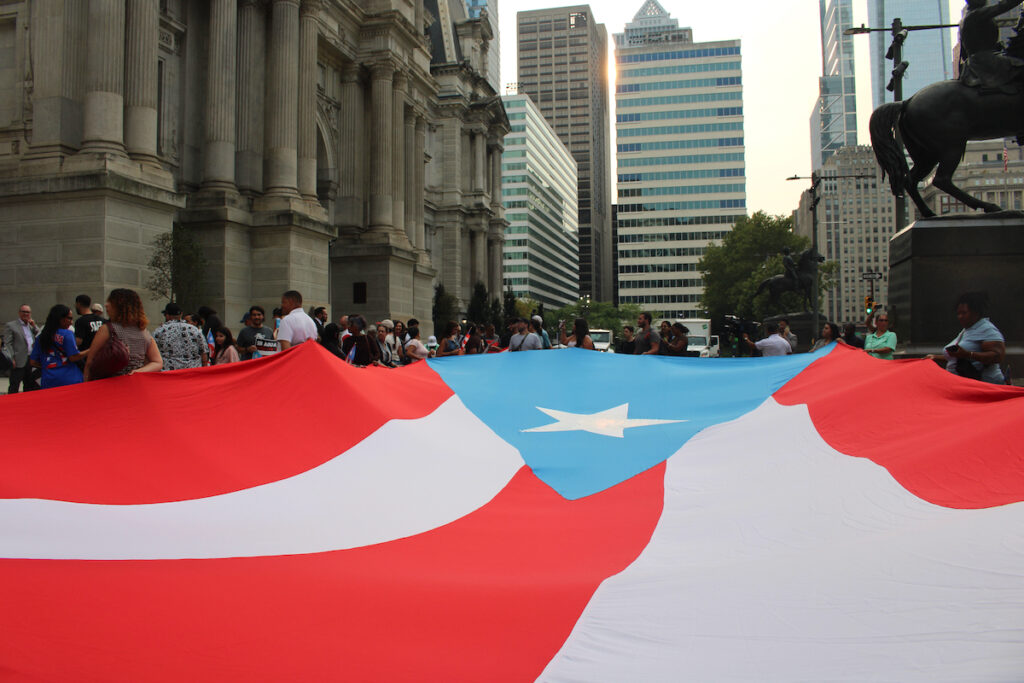 puerto-rico-water-crisis-2 Dozens of people gathered at Philadelphia City Hall