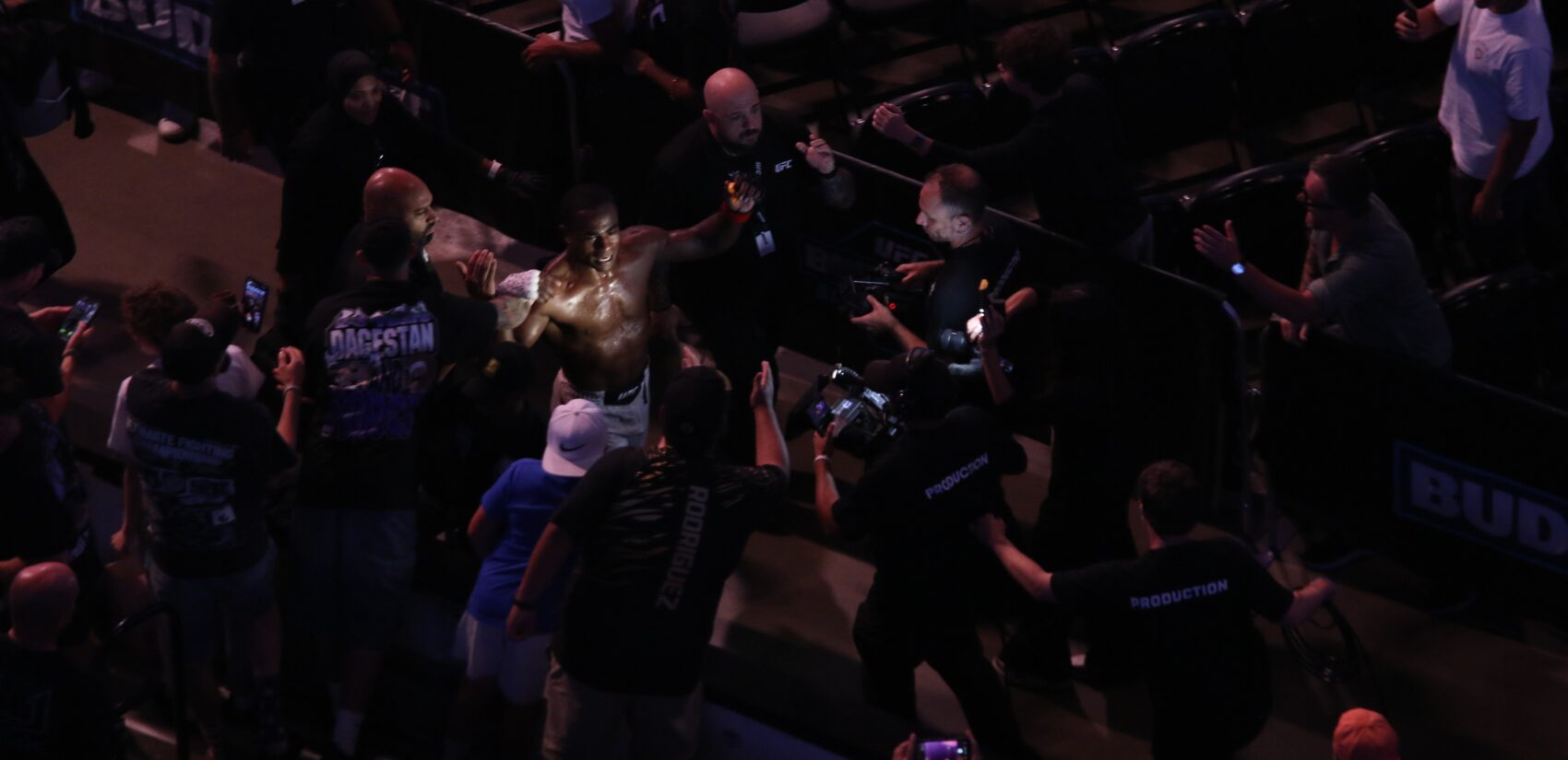 Jeremiah Wells leaving the octagon