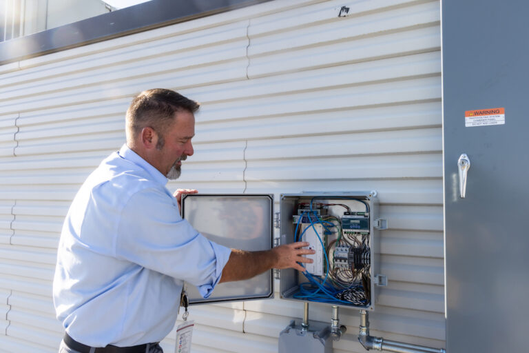 James Whitesel connecting power box for solar panels