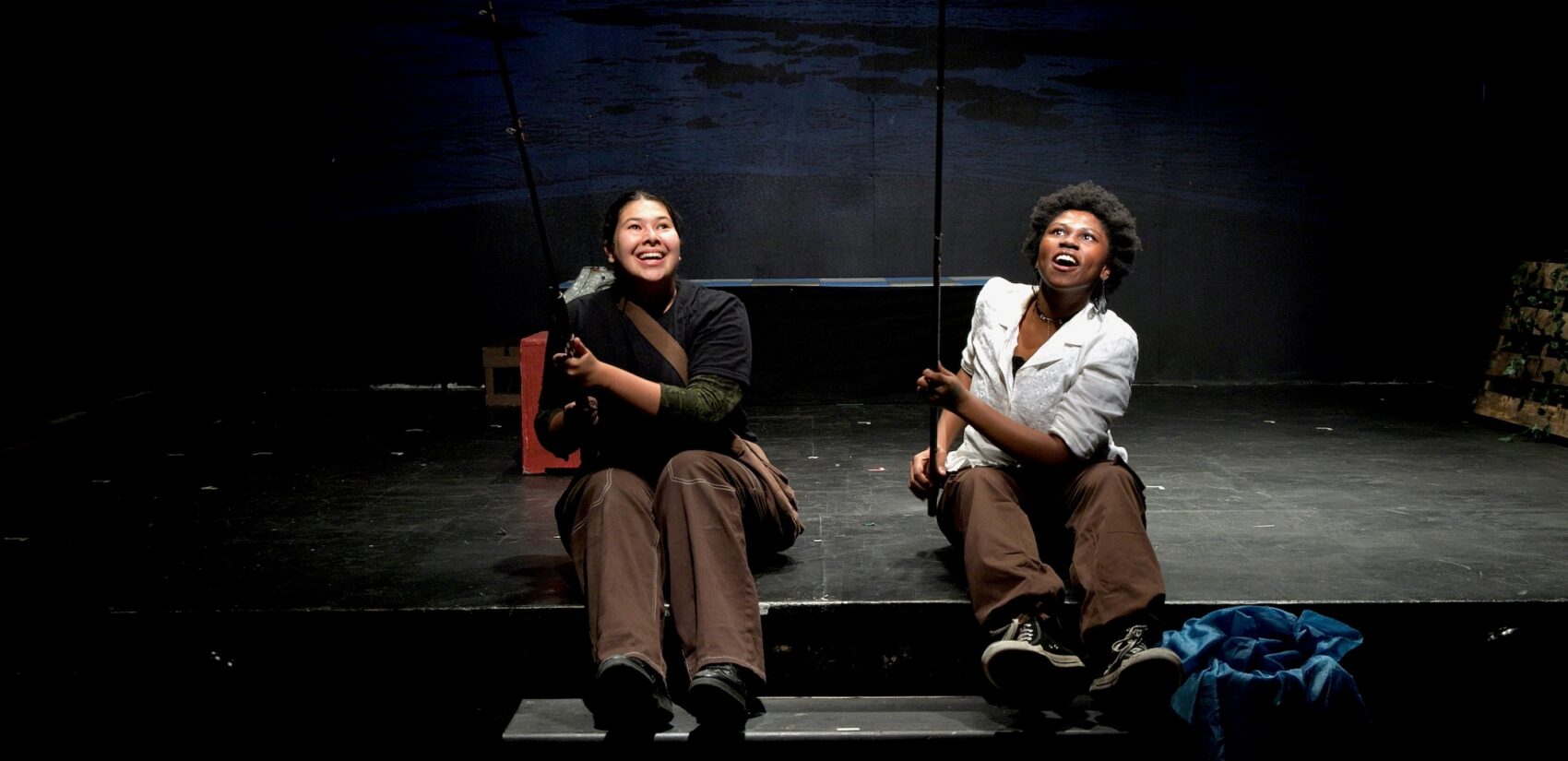 Zion Nalah Petty (right) portrays a male character, Howard