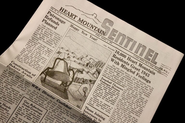 Newspaper on display at art show