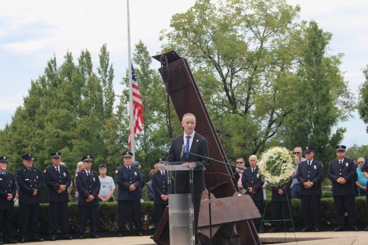 U.S. Rep. Brian Fitzpatrick, R-Bucks County, speaks at a ceremony