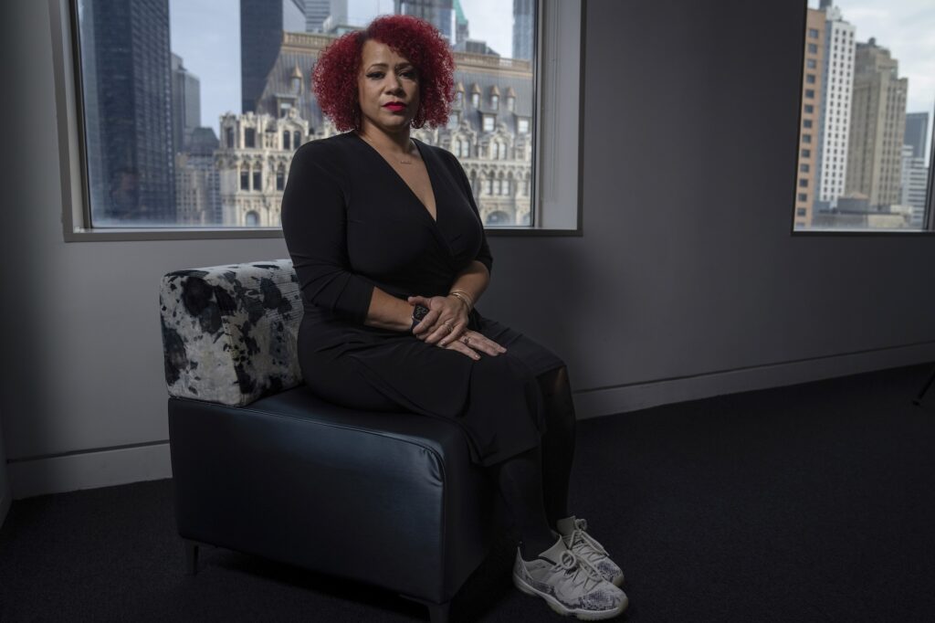 AP21348120171554 copy Journalist Nikole-Hannah Jones poses for a portrait at the Associated Press headquarters in New York on Friday, December 10, 2021. (AP Photo/Robert Bumsted)