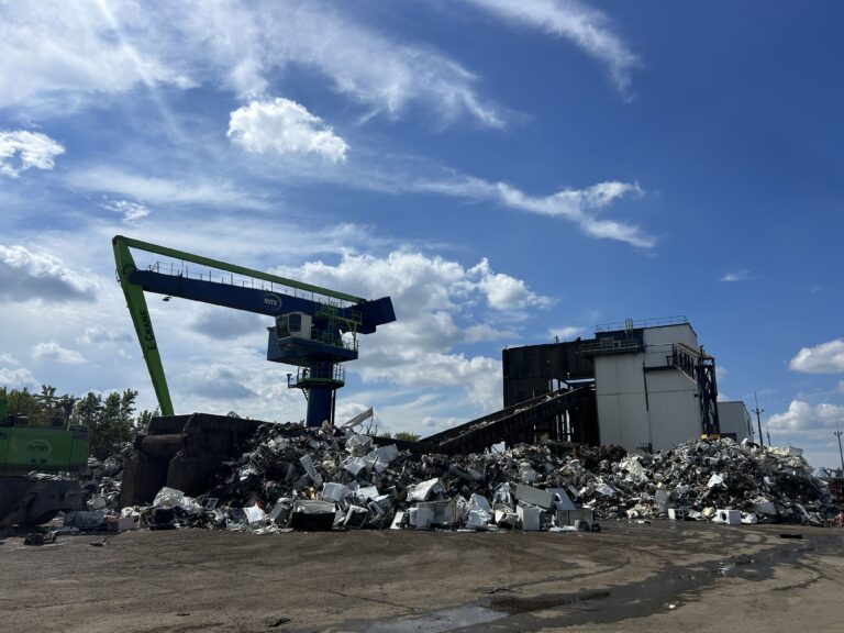 The metal shredder at EMR’s facility in Waterfront South