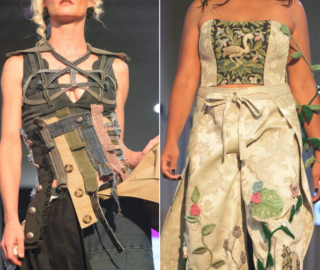Upcycled and reused designs created by local designers for last year’s Rethink Fashion show