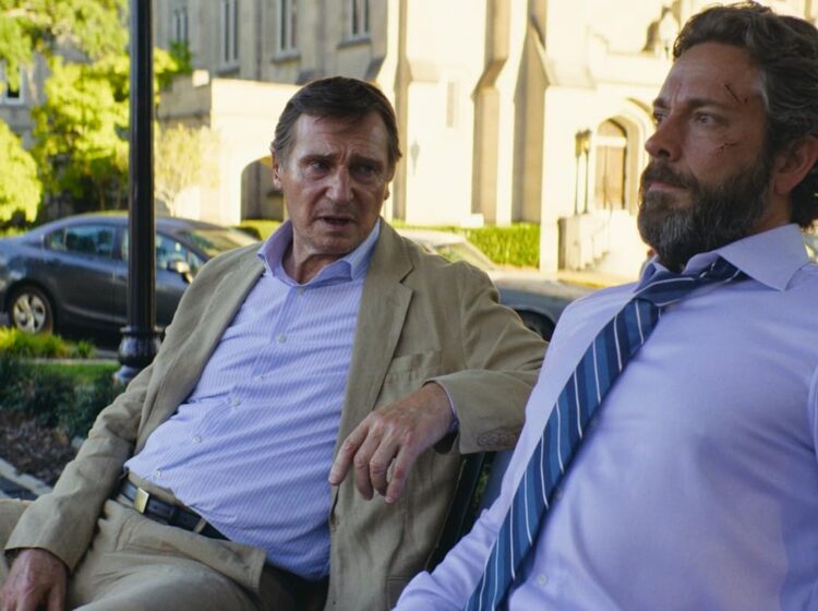 flicks-thefix Liam Neeson and Zachary Levi in an image from