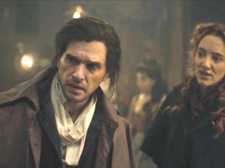 Kit Harrington and Mirren Mack in a screengrab from the 2026 production of A Tale of Two Cities