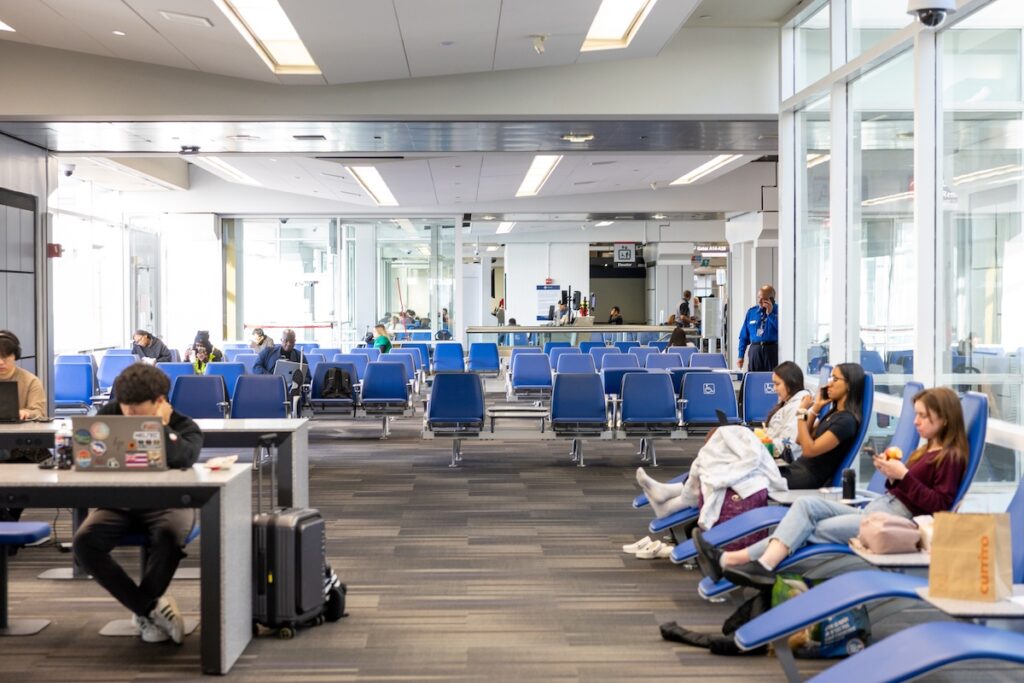 passengers-awaiting-flights-at-PHL-091826 Passengers at Philadelphia International Airport
