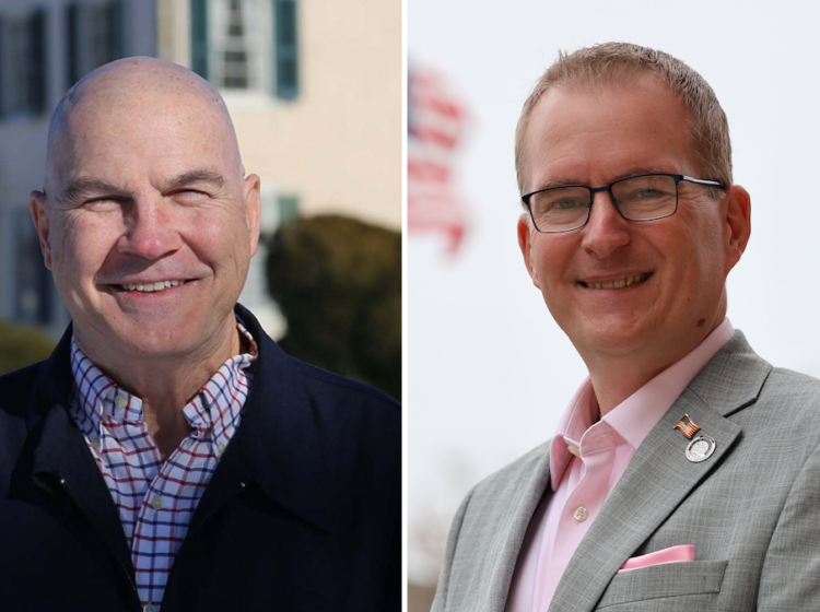 Republican Mike Murphy and Democrat Brian Munroe are seen in side-by-side photos