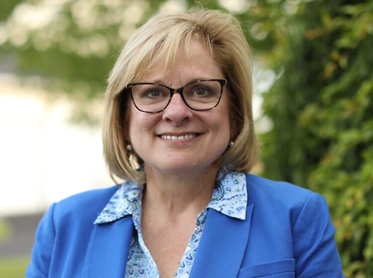 Republican state Sen. Tracy Pennycuick poses for a photo