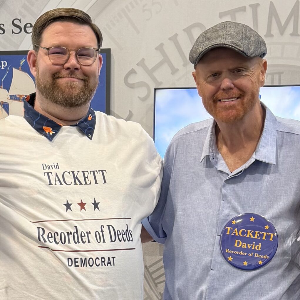 Campaign manager Rich Jester (left) submitted the complaint for his candidate, Dave Tackett