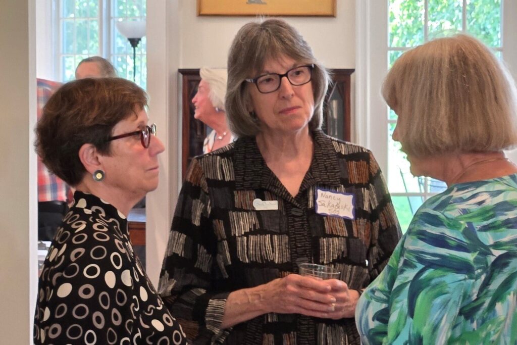save-our-sussex-pac-1 Jane Gruenebaum and Nancy Sakaduski speak with another person